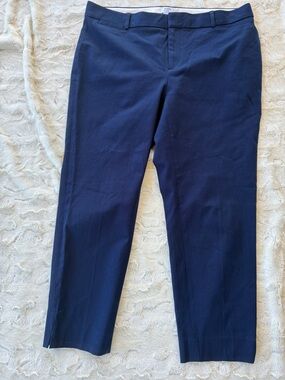 Crown & Ivy Curvy Navy Cropped Pants-14W